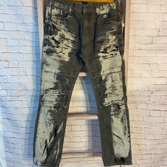 💝 3/$75 GS-115 Distressed Youth Gray Denim Pants - Picture 1 of 11